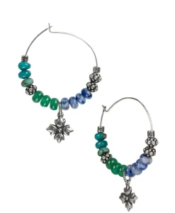 Patricia Nash Beaded Floret Hoop Earrings| Earrings