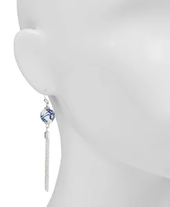 Patricia Nash Blue Bead Earrings W/ Tassels| Earrings