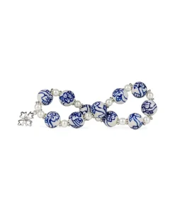 Patricia Nash Blue Beaded Stretch Bracelet| Bracelets