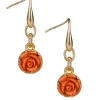 Patricia Nash Carved Rose Drop Earrings| Earrings