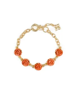 Patricia Nash Carved Rose Link Bracelet| Bracelets