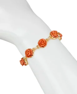 Patricia Nash Carved Rose Link Bracelet| Bracelets