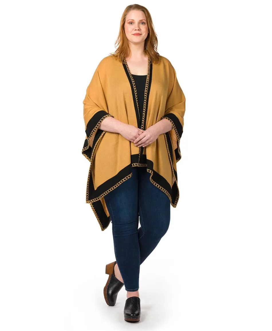 Patricia Nash Color Block Short Shawl| Knitwear