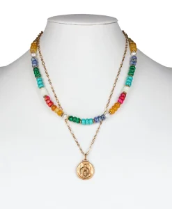 Patricia Nash Double Strand Necklace With Bee Pendant| Necklaces