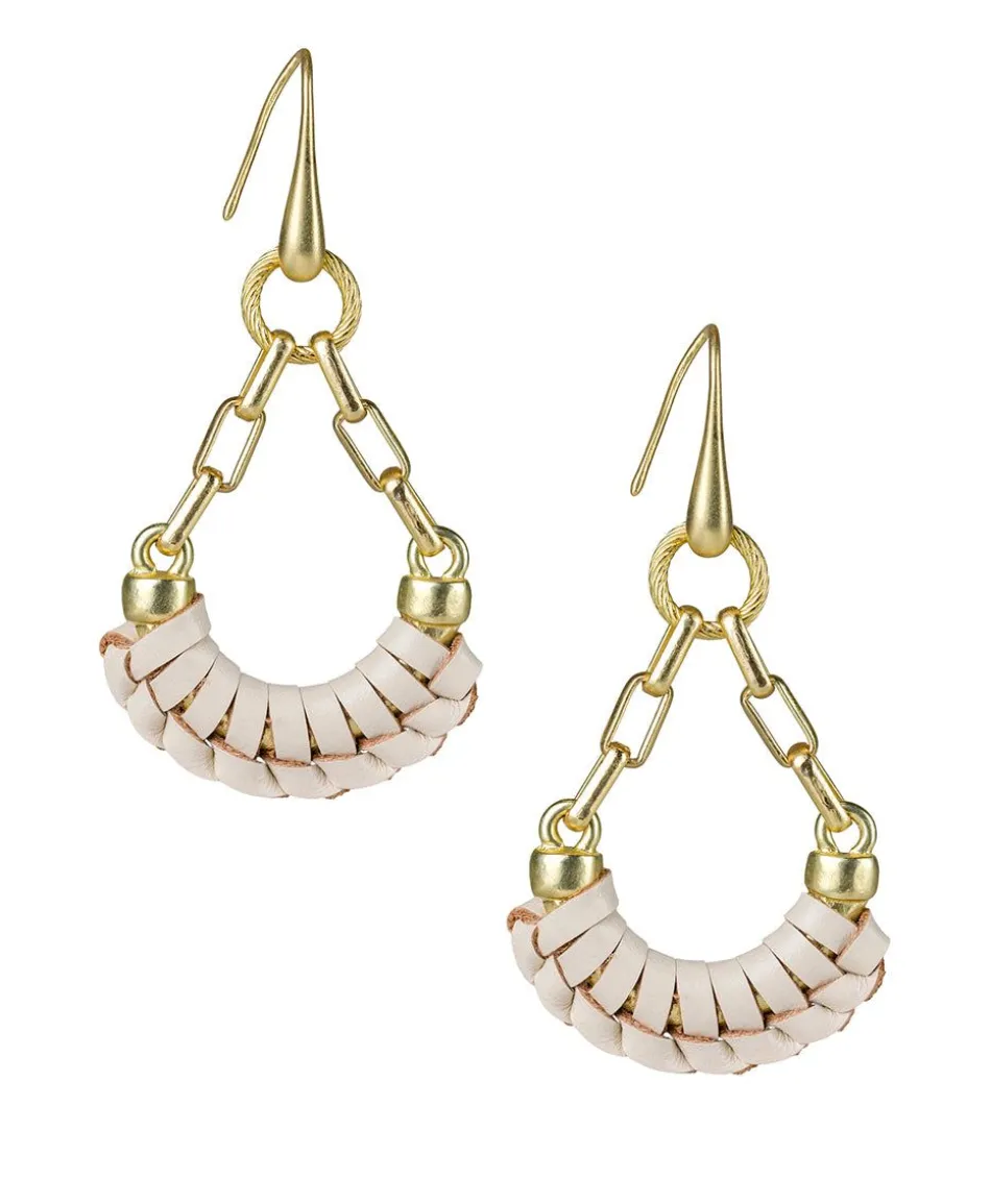 Patricia Nash Fidelia Wrapped Leather Dangle Earrings| Earrings