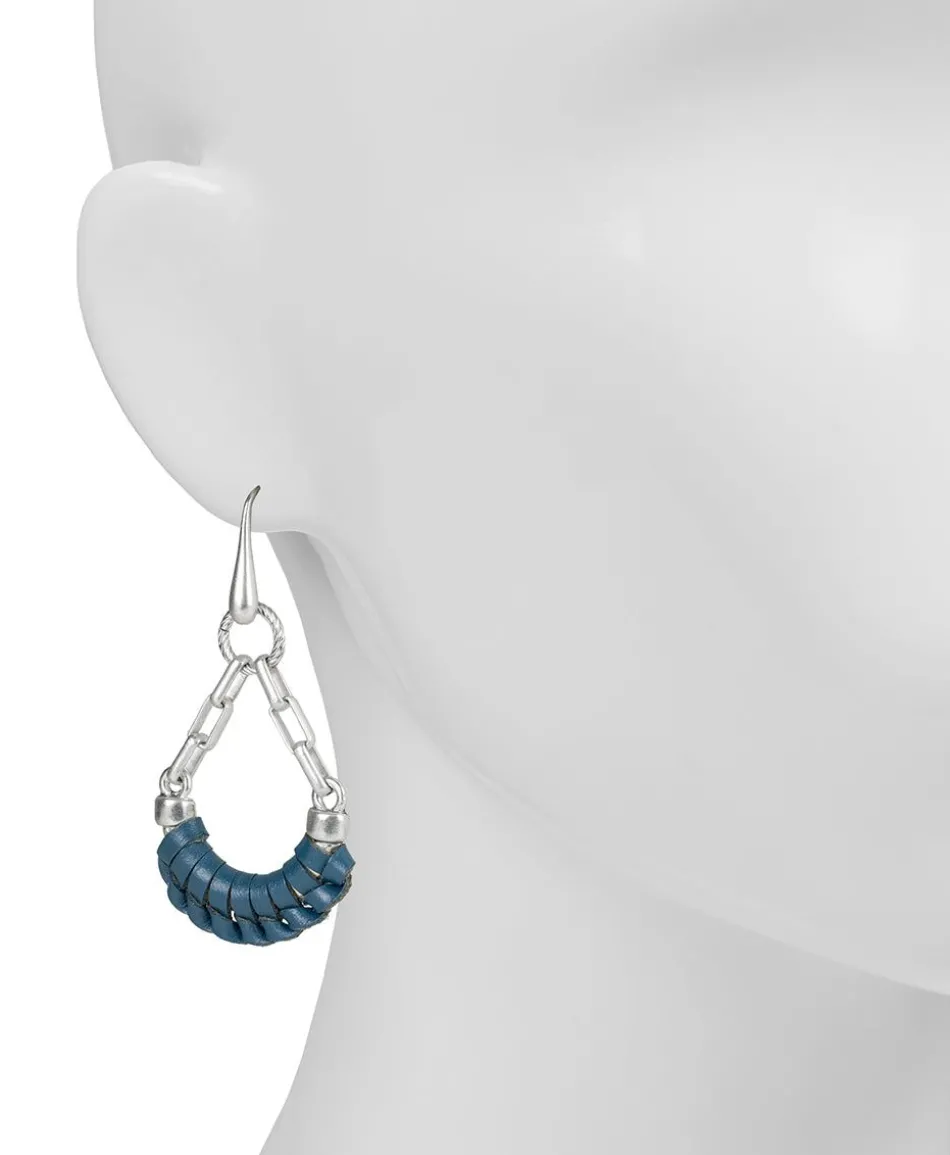 Patricia Nash Fidelia Wrapped Leather Dangle Earrings| Earrings