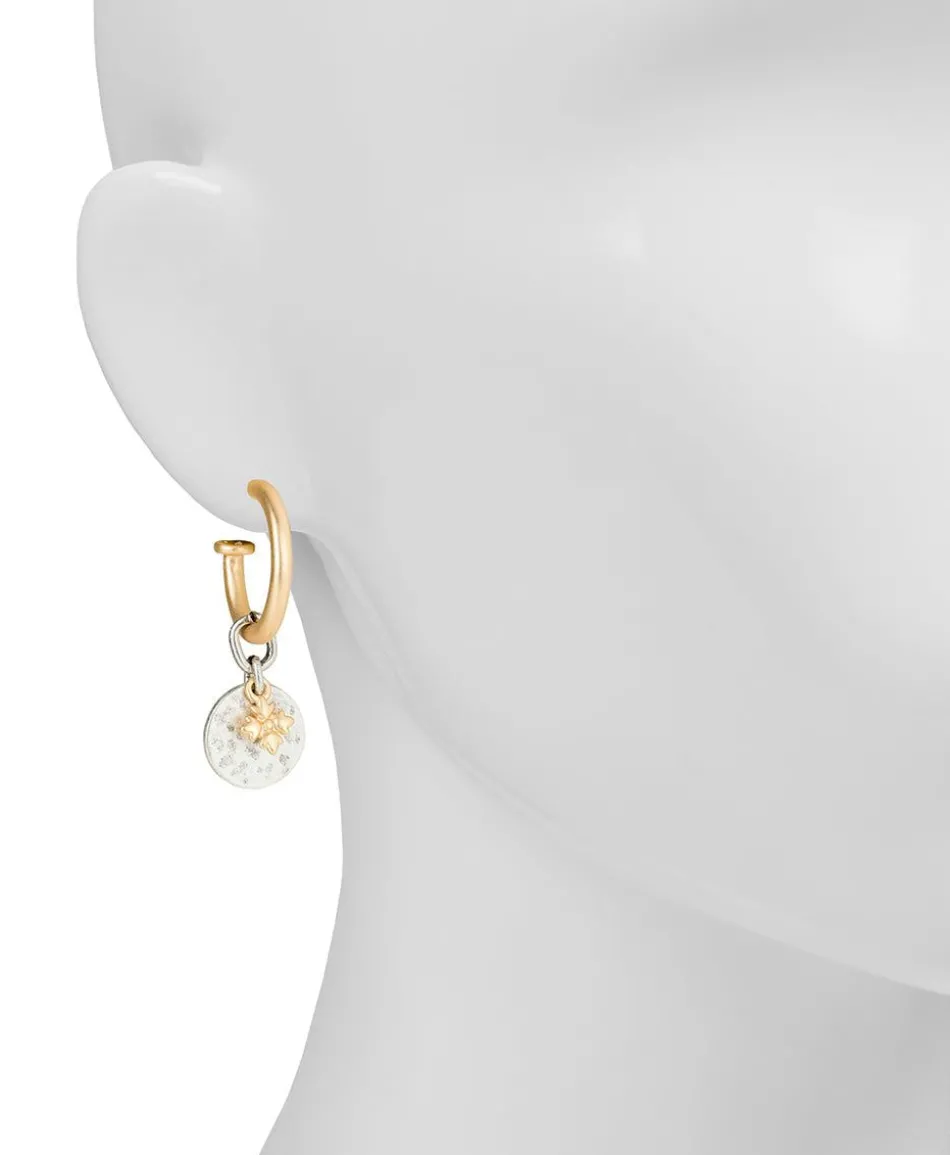 Patricia Nash Floret Drop Hoop Earrings| Earrings