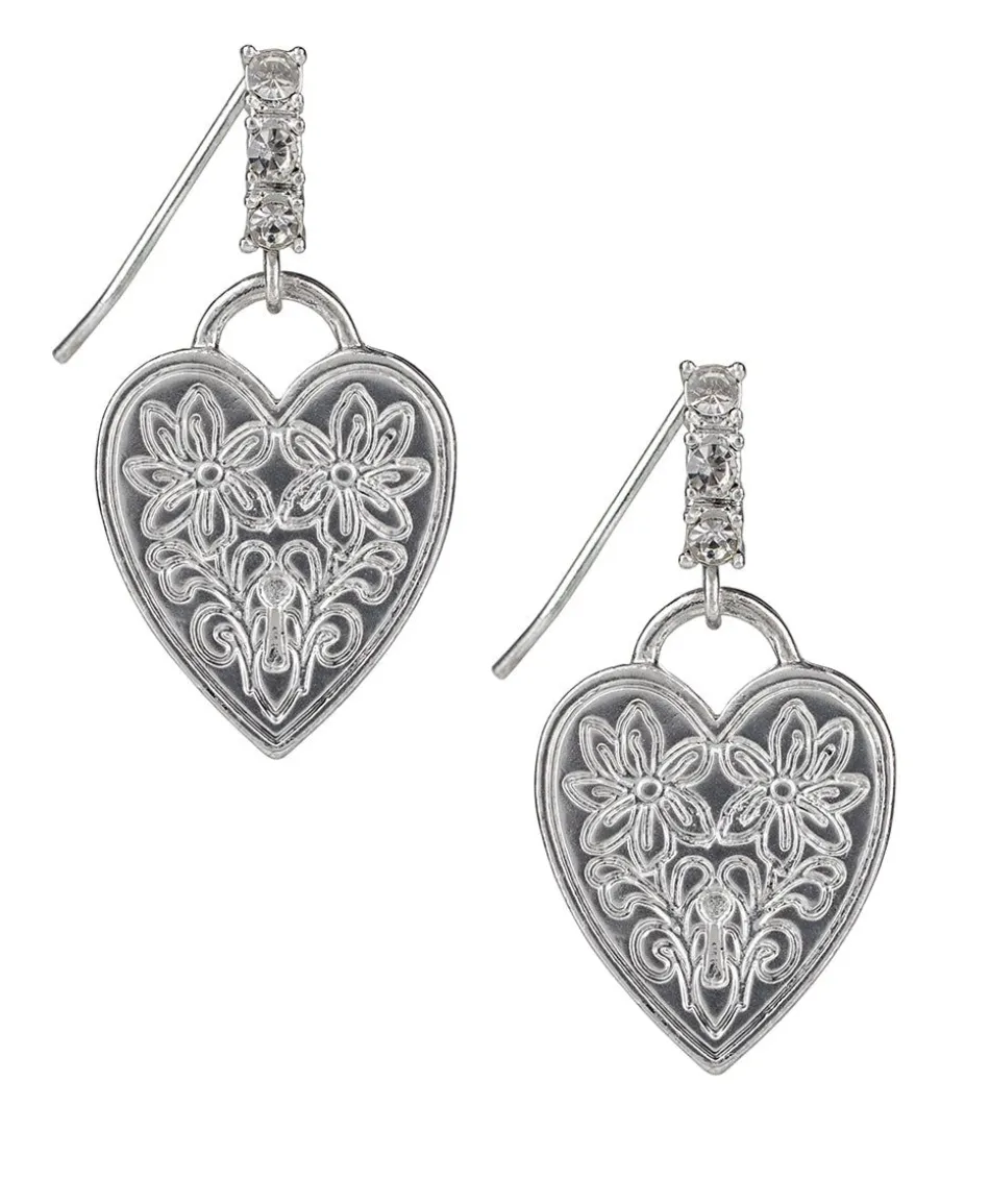 Patricia Nash Heart Lock Drop Earrings| Earrings