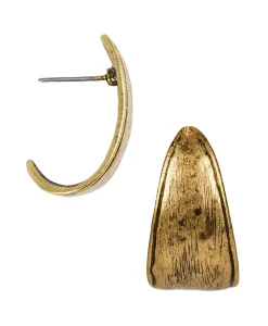 Patricia Nash J Hoop Hammered Earrings| Earrings