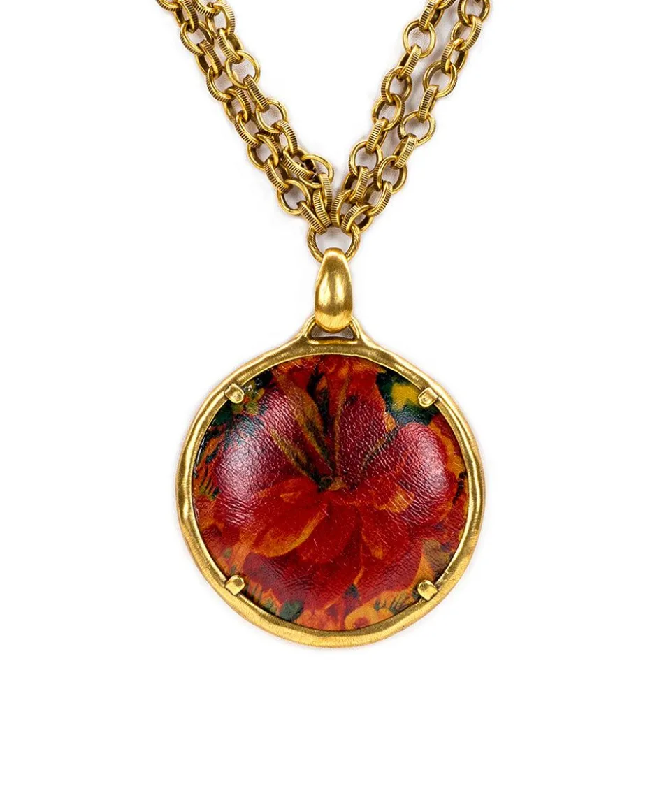 Patricia Nash Nicolina Leather Inset Necklace| Necklaces