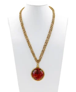 Patricia Nash Nicolina Leather Inset Necklace| Necklaces