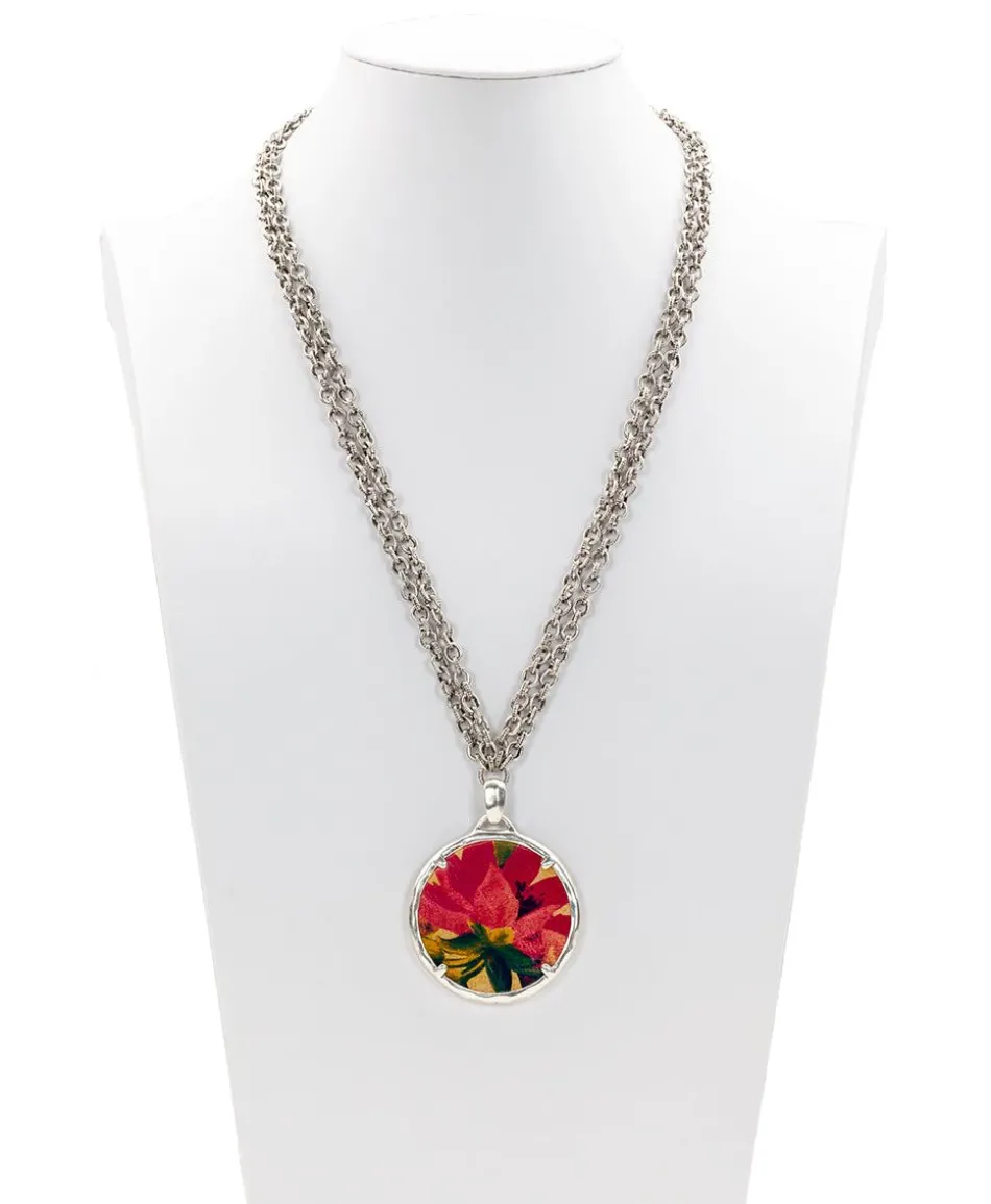 Patricia Nash Nicolina Leather Inset Necklace| Necklaces