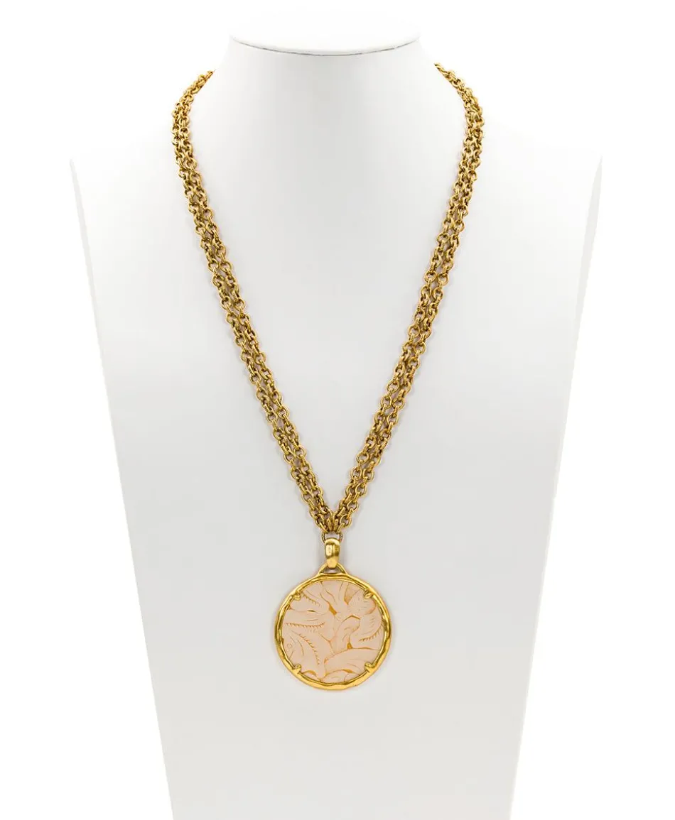 Patricia Nash Nicolina Leather Inset Necklace| Necklaces