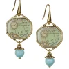 Patricia Nash Octagonal Map Drop Earrings| Earrings