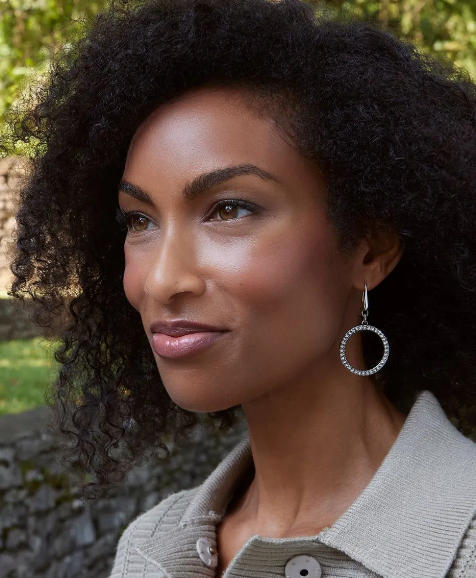 Patricia Nash Pave Circle Drop Earrings| Earrings