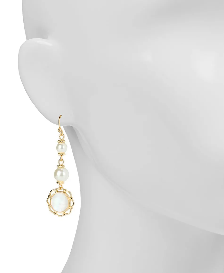 Patricia Nash Pearl Double Bead Drop Earrings| Earrings