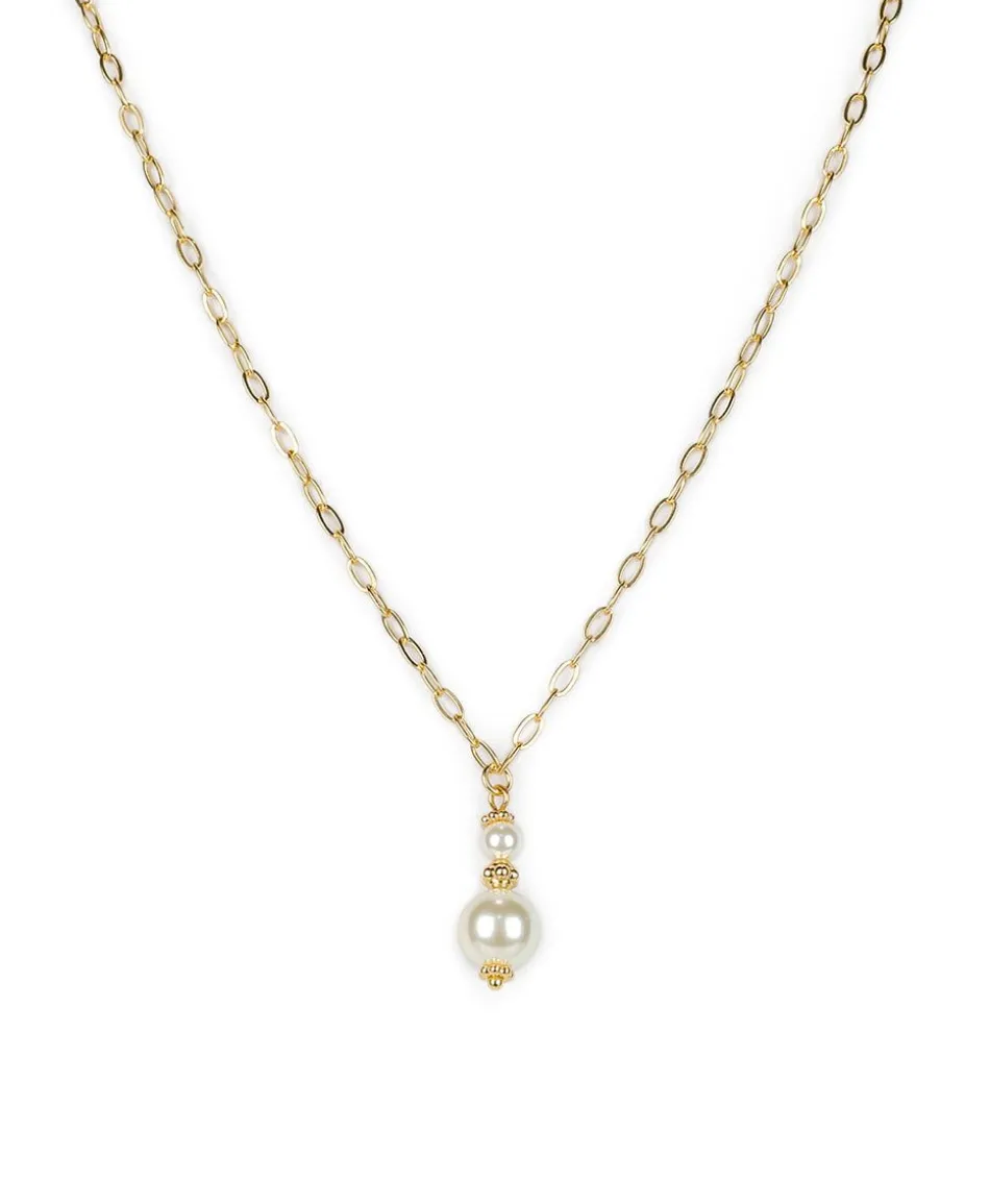 Patricia Nash Pearl Double Bead Drop Short Necklace| Necklaces