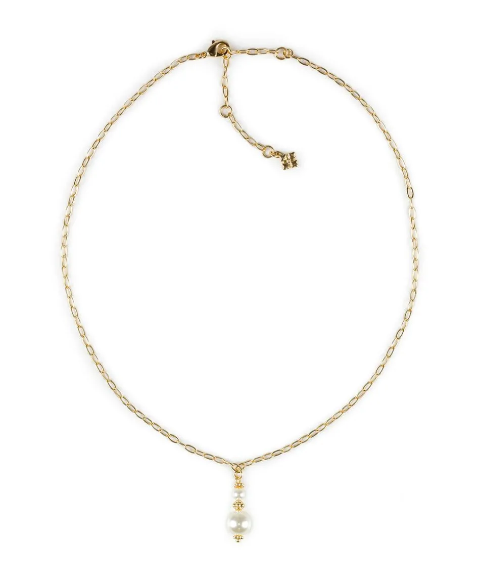 Patricia Nash Pearl Double Bead Drop Short Necklace| Necklaces