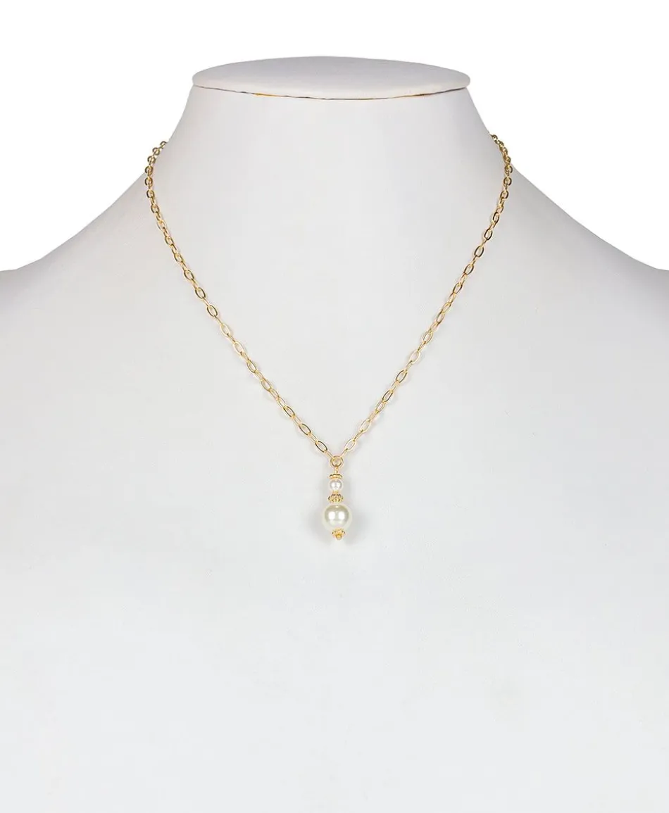 Patricia Nash Pearl Double Bead Drop Short Necklace| Necklaces