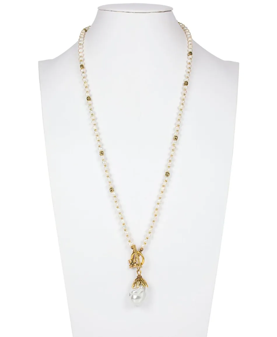 Patricia Nash Pearl Drop Adjustable Necklace| Necklaces
