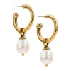 Patricia Nash Pearl Hoop Drop Earrings| Earrings