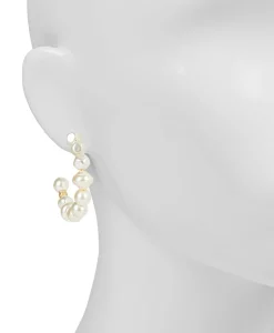 Patricia Nash Pearl Hoop Earrings| Earrings