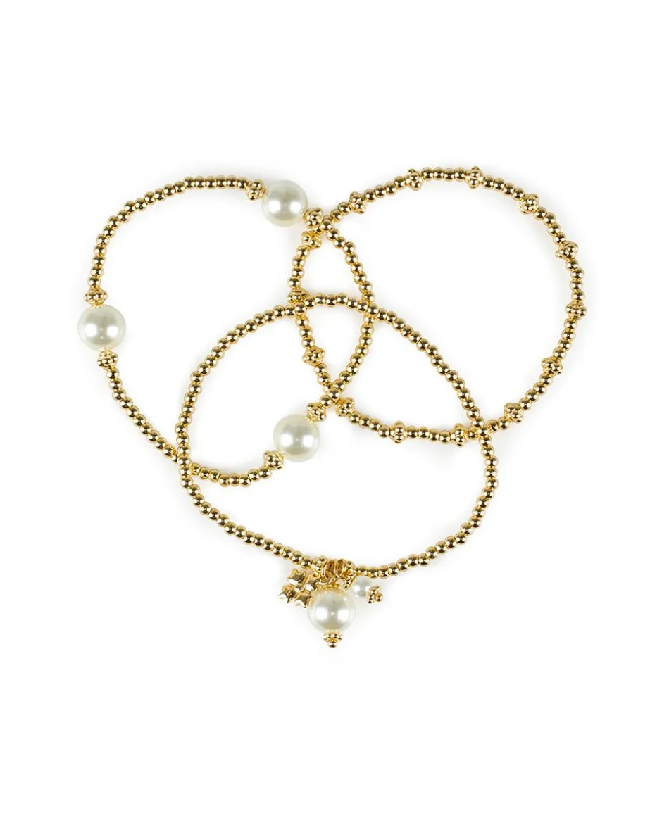 Patricia Nash Pearl Stretch Bracelet Set| Bracelets
