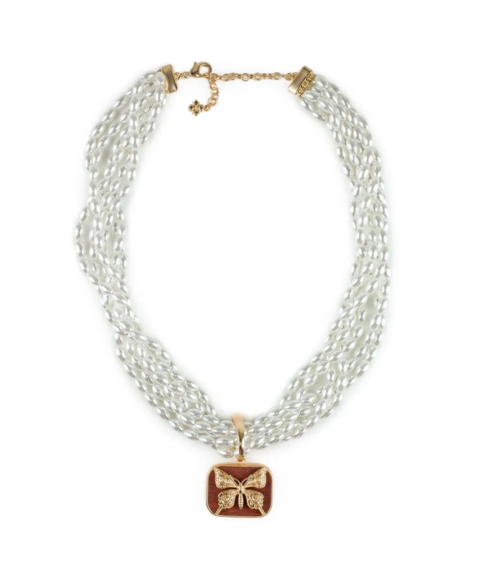 Patricia Nash Pearl Torsade Pendant Necklace| Necklaces