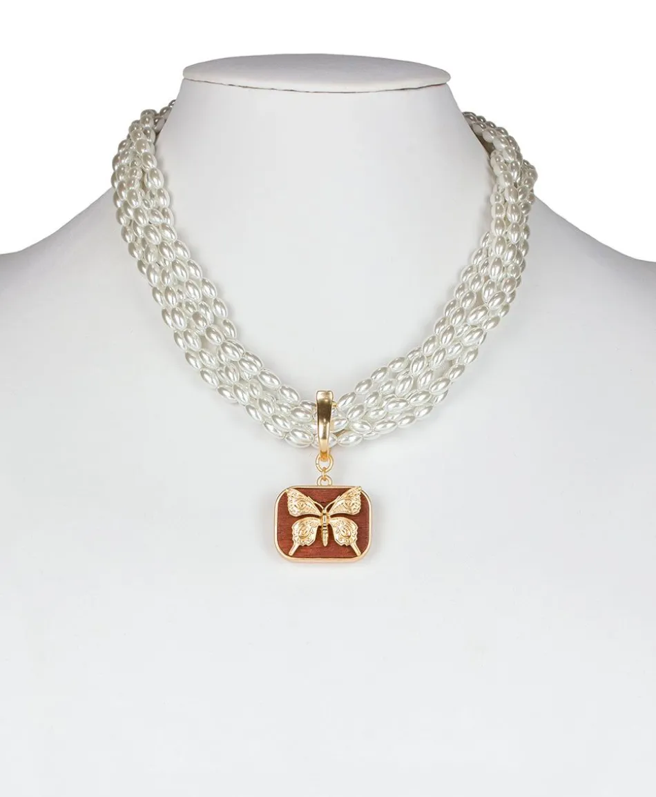 Patricia Nash Pearl Torsade Pendant Necklace| Necklaces