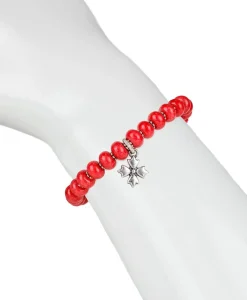 Patricia Nash Red Stone Heart Stretch Bracelet| Bracelets