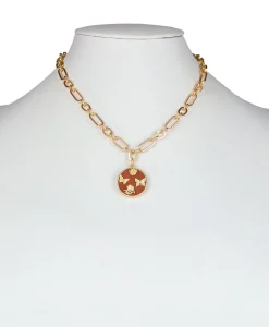 Patricia Nash Round Butterfly Pendant Necklace| Necklaces