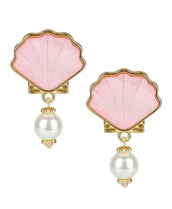 Patricia Nash Shell Stud Drop Pearl Earrings| Earrings