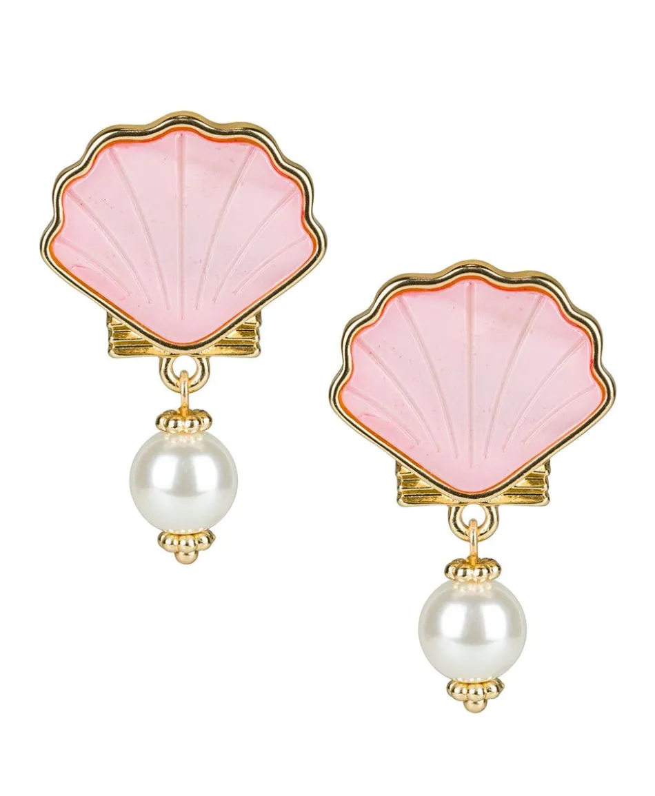 Patricia Nash Shell Stud Drop Pearl Earrings| Earrings