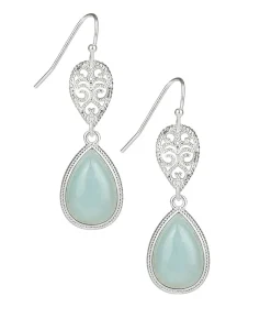 Patricia Nash Tear Drop Wire Cabochon Earrings| Earrings