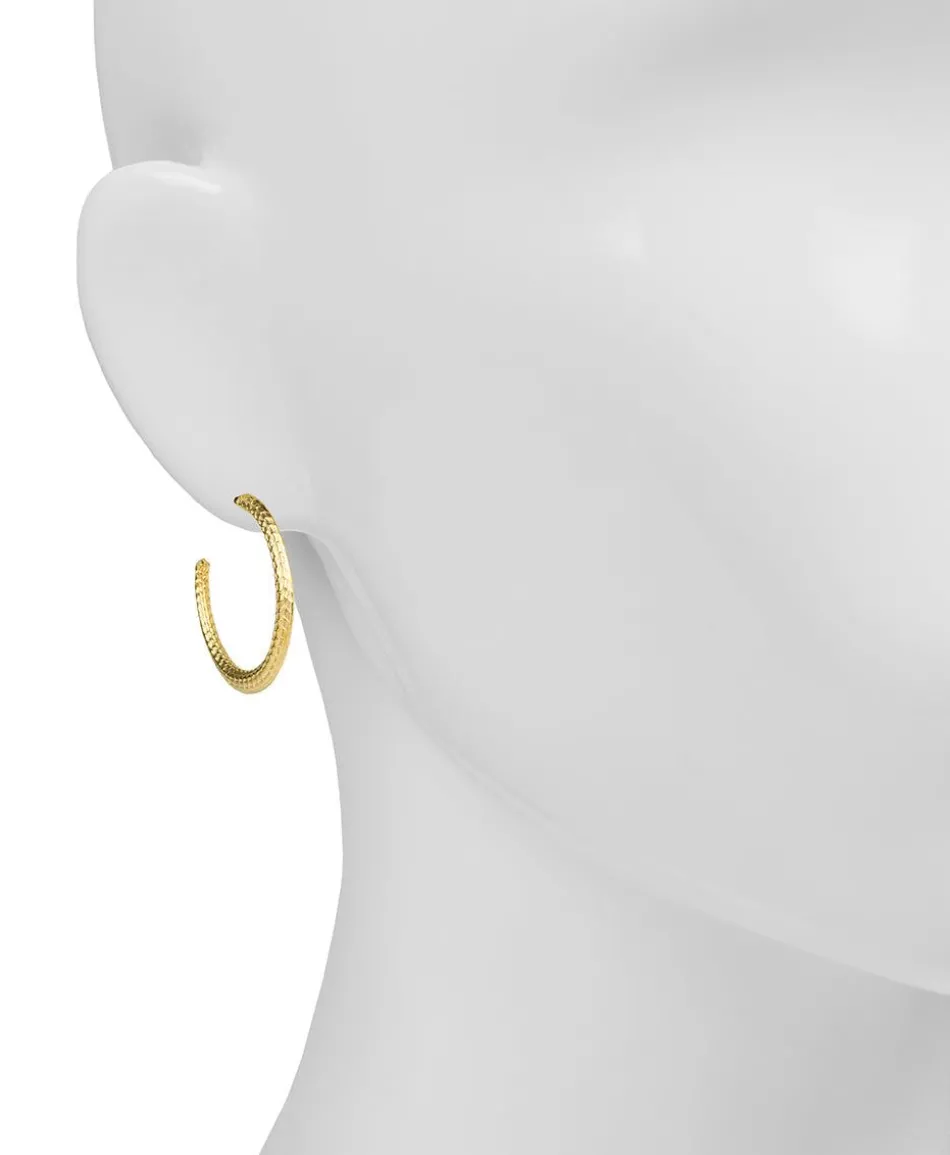 Patricia Nash Textured Knife Edge Hoop Earrings| Earrings