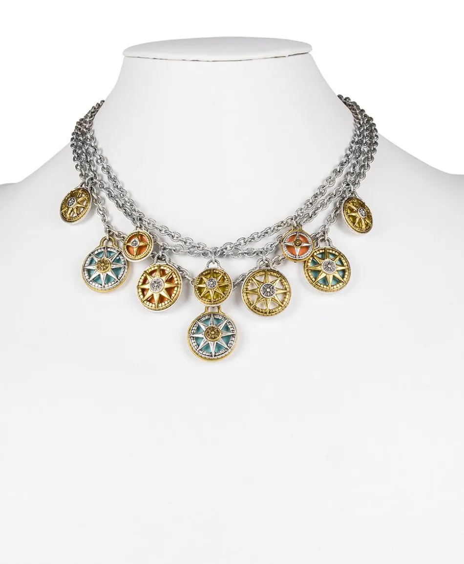 Patricia Nash Triple Chain Charm Necklace| Necklaces