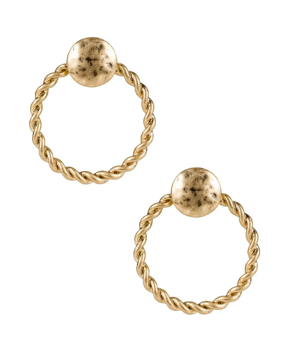 Patricia Nash Twisted Rope Doorknocker Post Earrings| Earrings